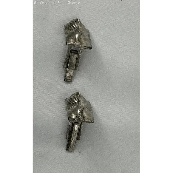 Vintage 925 Sterling Silver Adult Hand Full of Breast Cufflinks Great Condition